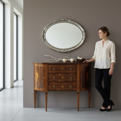 Kommoden Italienische Möbel Massiv Spiegel 2tlg Kommode Sideboard Schrank Holz