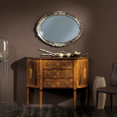 Kommoden Italienische Möbel Massiv Spiegel 2tlg Kommode Sideboard Schrank Holz