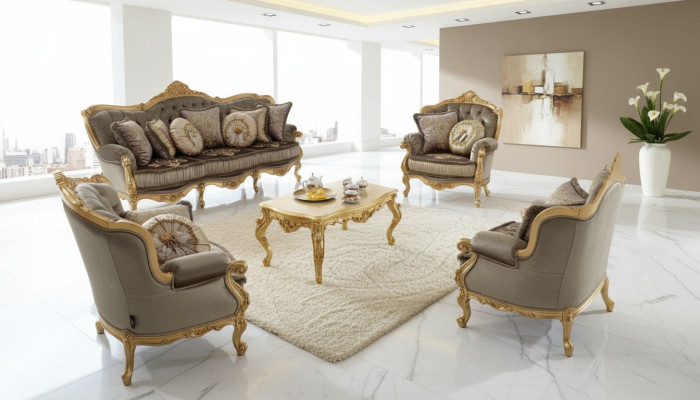 Sofa Sofagarnitur 3 2 1 1 Sitzer Relax Couch Polstergarnitur Designer NeuTextil