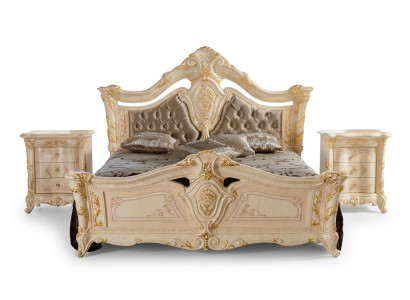 Design Luxus Doppel Hotel Betten Neu Schlafzimmer Massiv Holz Polster