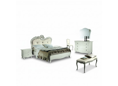 Klassisches Bett Luxus Betten Chesterfield Möbel Schlafzimmer Barock Hotel Stoff