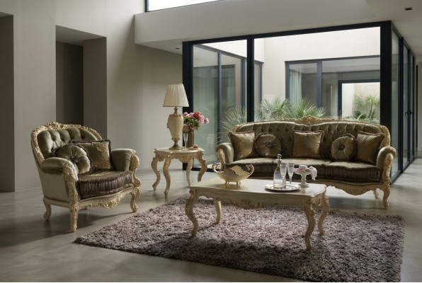 Sitzgarnitur 3+2 Sitzer Design Polster Sofas Textil Relax Klassisches Neu Braun