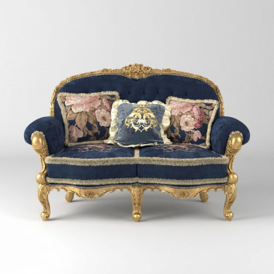 Chesterfield Sofa 2 Sitzer Polster Couchen Sofas Samt Stoff Zweisitzer Möbel Neu