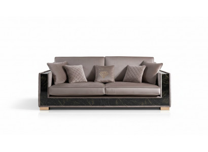 Sofa Dreisitzer Couch Polster Design Sitz Sofas Zimmer Möbel Stoff 3er Modern