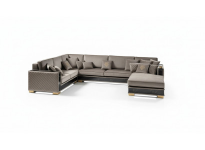 Wohnlandschaft Ecksofa U-Form Couch Sitz Polstersofa Sofas Möbel Sofa Italien