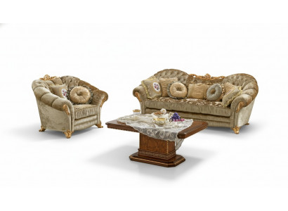 Design Polster Sofas Textil Relax Modern Garnitur Beige Sitzgarnitur 3+1 Sitzer