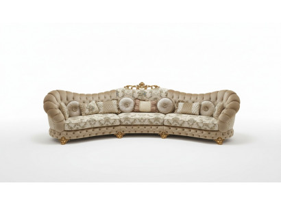 Wohnlandschaft Ecksofa Rund Couch Sitz Polster Sofa Luxus Möbel Sofas Italien