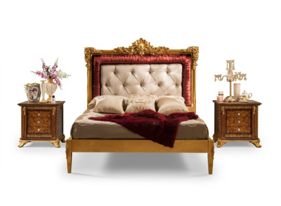Bett 2x Nachttisch Schlafzimmer Set Designer Luxus Betten Hotel Komplett  3 tlg.