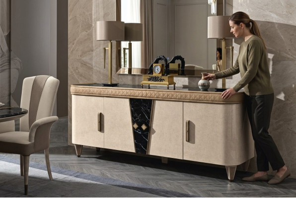 Kommode Anrichte Sideboard Beige Sideboards Massivholz Schrank Möbel Kommoden