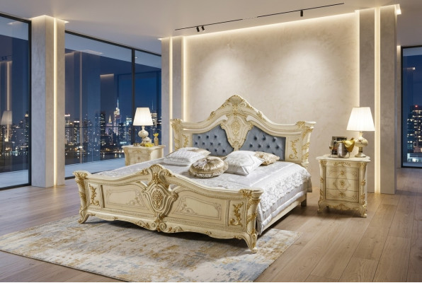 Betten Chesterfield Möbel Leder Schlafzimmer Hotel Barock Klassisches Bett Luxus