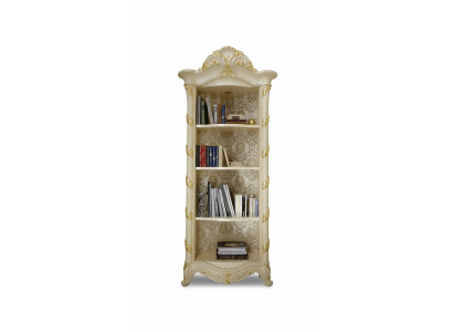 Schränke Design Barock Stil Vitrine Bar Schrank Massiv Regal Bücherregal Holz