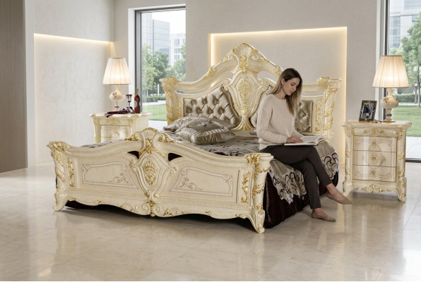 Doppelbett Bettrahmen Holz Design Modern Luxus Bett Hotel Betten Polsterbett