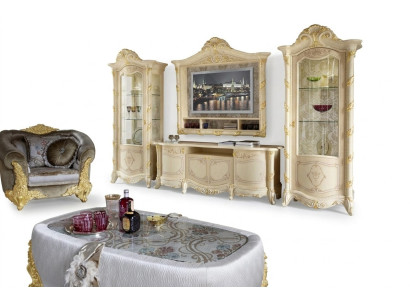 TV Ständer Schrank Wohnwände Wohnzimmer Zeile Neu Wohnwand Set Vitrine Wandregal
