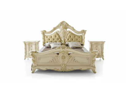 Klassisches Bett Luxus Chesterfield Holz Schlafzimmer Hotel Barock Möbel Betten