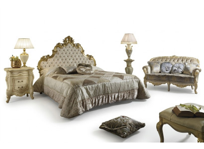 Bett 2x Nachttisch 3 tlg. Schlafzimmer Set Designer Hotel Betten Garnitur Neu