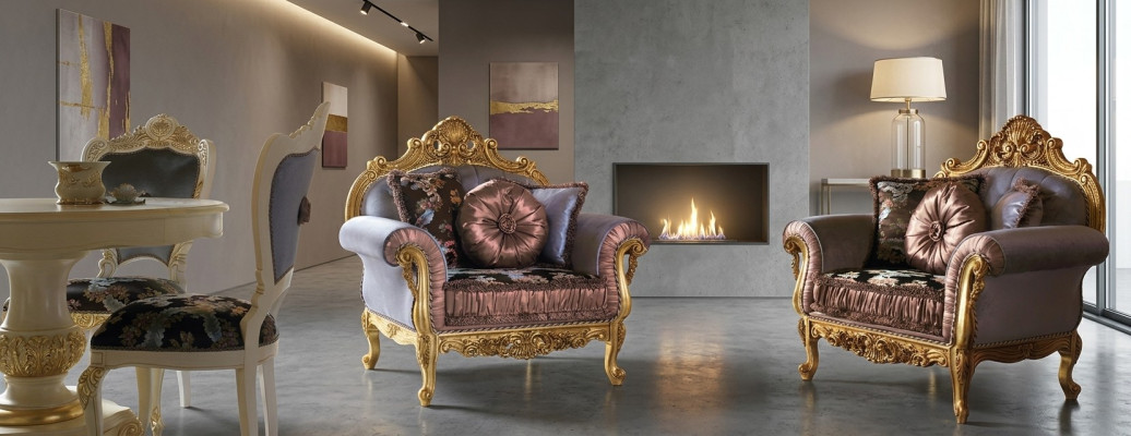 Art déco Design Sessel Textil Wohnzimmer Lounge Neu Luxus Design Möbel Stühle