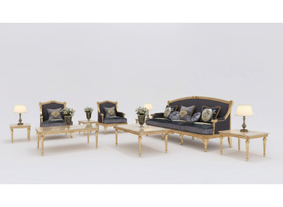 Wohnlandschaft Sofa Couch 6tlg Garnitur 3 2 1 Sitzer Couchtisch 2x Beistelltisch