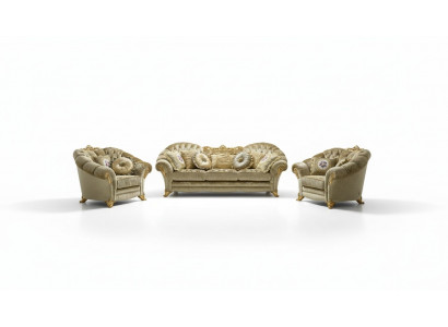 Sofagarnitur 3+1+1 Sitzer Sofas Couch Polster Garnitur Möbel Couchen Stoff Neu