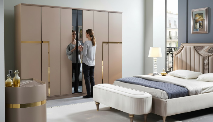 Kleiderschrank Luxus Schrank Schlafzimmer Möbel Italienische Art Holz Schränke