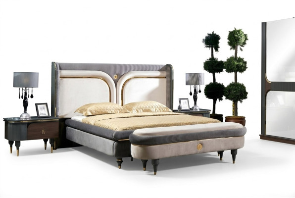 Luxus Bettgestell Betten Doppel Bettrahmen Design Möbel Bett Ehe Hotel Modern