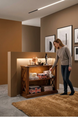 Bücher Regal braun Vitrinen Schrank Bücherschrank Vitrine Bücherregal Regale Neu