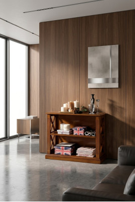 Bücher Regal braun Vitrinen Schrank Bücherschrank Vitrine Bücherregal Regale Neu