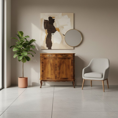 TV Bücherregal Bücherregal für Wohnzimmer Design Regal Braun in Holz Regale