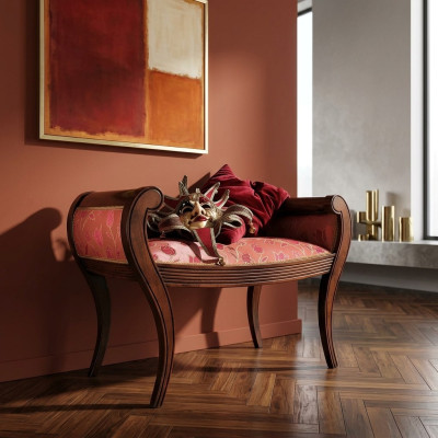 Fußhocker Schlafzimmer Hocker Design Bank Wohnzimmer Sitzbank Sessel Möbel Neu