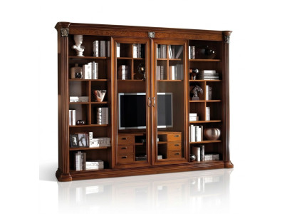 Schrank Vitrine Holz Wohnzimmer Möbel tv Schrankwände Design Wohnwand Vitrinen