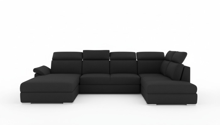 Ecksofa Stoff Eckgarnitur U-Form Sofa Couch Design Couch Polster Textil Modern