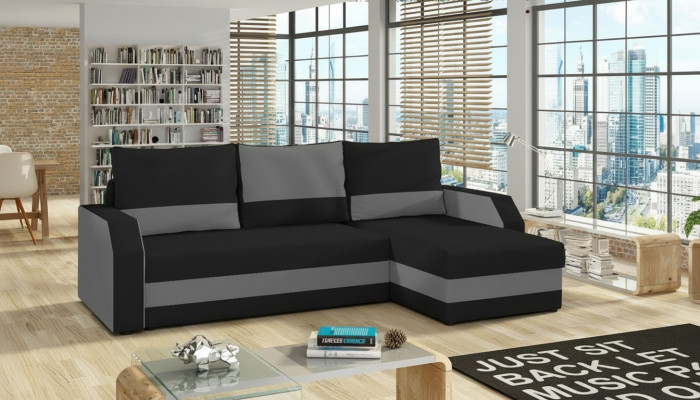 Stoff L-Form Couch Wohnlandschaft Ecksofa Garnitur Modern Design Sofa Couchen
