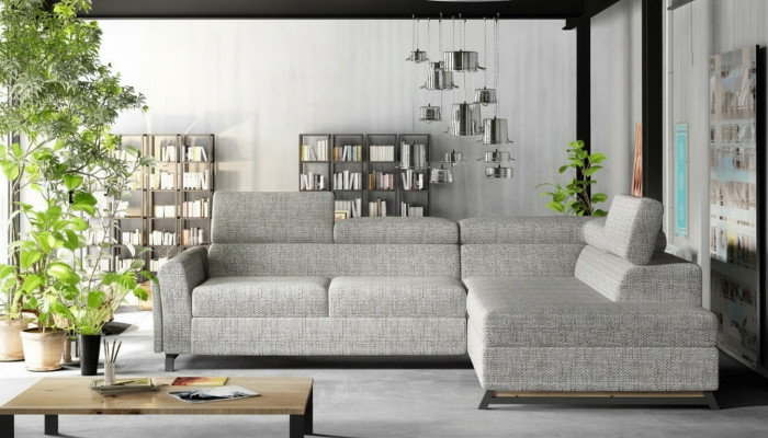 Designer Sofa Couch Ecksofa Textil Polster Garnitur Wohnlandschaft L-Form Stoff