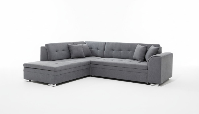 Ecksofa L-Form Designer Wohnlandschaft Sofa Couch Polster Sitz Garnitur Textil