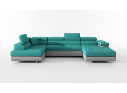 Stoff U-Form Couch Wohnlandschaft Ecksofa Garnitur Modern Design Sofa Modern Neu