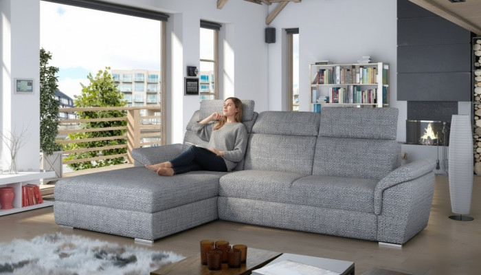 Couch Wohnlandschaft Eck Garnitur Design Modern Sofa L-Form Stoffsofas Textil