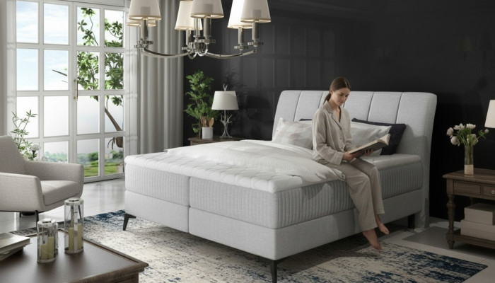 Polsterbett Betten Bett Polster Designer Hotel Doppel Deko Luxus Design