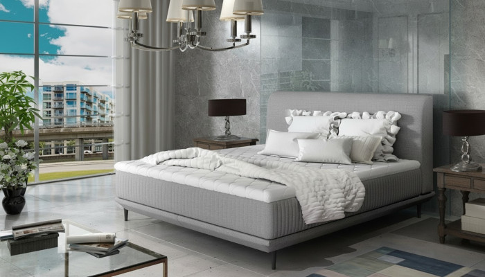 Designer Polsterbett Bett Betten Doppelbett Deko Ehebett Designerbett NEU