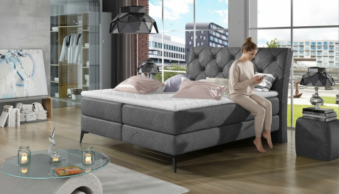 Chesterfield Silber Polsterbett Doppelbett Betten Big XXL Designer Luxus
