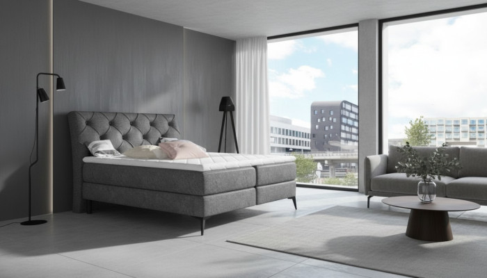 Chesterfield Silber Polsterbett Doppelbett Betten Big XXL Designer Luxus