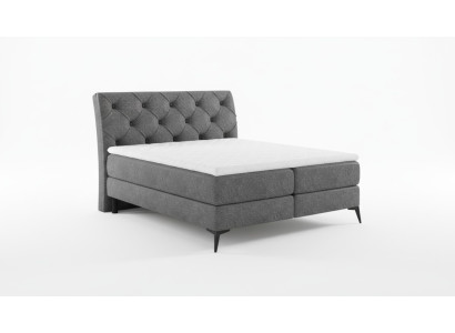 Chesterfield Silber Polsterbett Doppelbett Betten Big XXL Designer Luxus