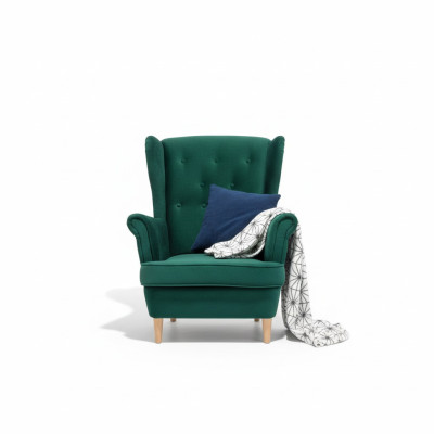 Lounge Ohren Sessel Club Designer Möbel Fernseh Sofa Stuhl Samt Polster Sitz Neu