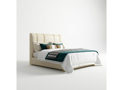 Luxus Bett Schlafzimmer Italienisches Leder Doppel Betten Metall Design