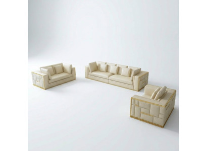 Couch Wohnlandschaft Garnitur Design Modern Sofagarnitur 3+2+1 Sofas