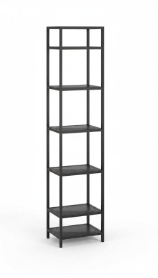 Regal Glas Metall Standregal im modernen Design in Schwarz Wohnzimmer