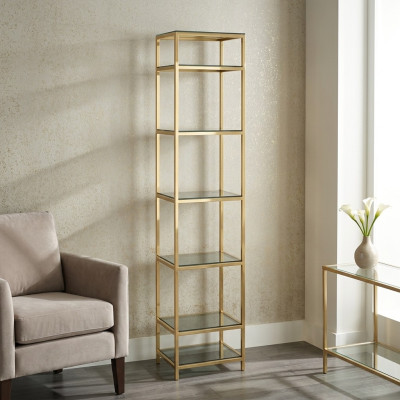 Regal Glas Metall Standregal modernen Design Trenn Wand Glas Regale