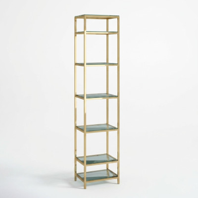 Regal Glas Metall Standregal modernen Design Trenn Wand Glas Regale