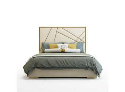 Designer Doppelbett Bett Hotel Deko Luxus Schlafzimmer 180/200x200cm Leder