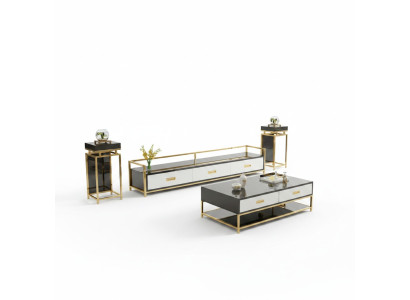 Modernes Design Wohn Wand Wohnzimmer Sideboard RTV Regal + Seiten