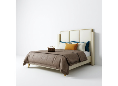 Doppelbett Betten Designer Bett Leder Polster Schlafzimmer Ehe Neu