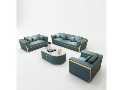 Sofagarnitur Couch Garnitur 3+2+1 Designersofa Design Couch Sitzgruppe 3tlg.